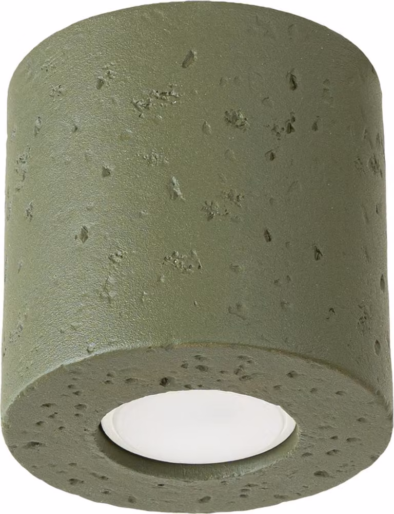 Lampada da soffitto ORBIS cemento verde oliva 1xGU10 10W calcestruzzo 10x10x10cm Sollux Lighting