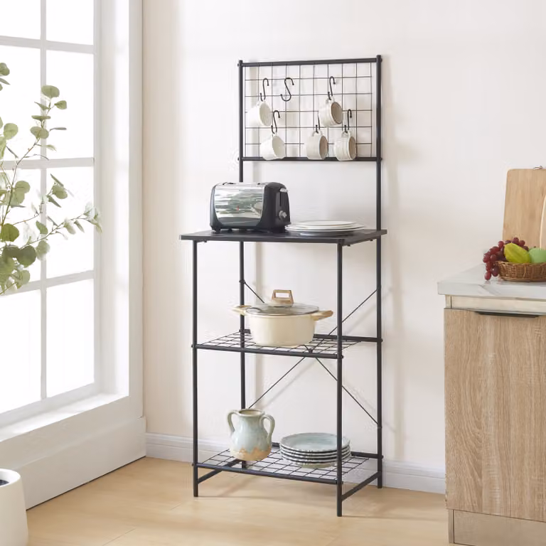 Mensola da cucina 'Nibe' struttura in metallo 150 x 60 x 42 cm aspetto marmo