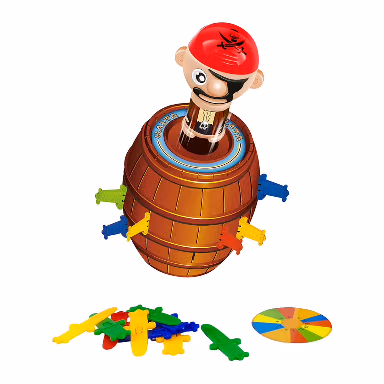 Salta il Pirata Tu Giochi - Gioco da Tavolo Multicolore con Barile e Personaggio a Sorpresa