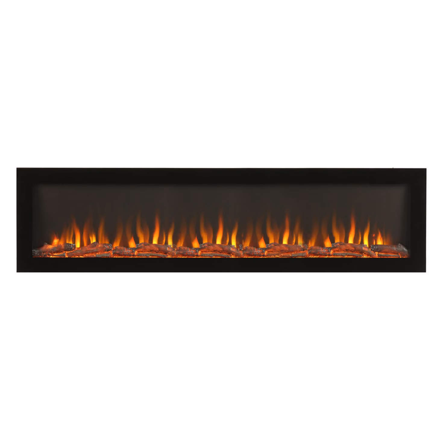 Camino Elettrico Moderno a Parete Nero da 60" -  Edge  - ECOSO by Hudson Reed