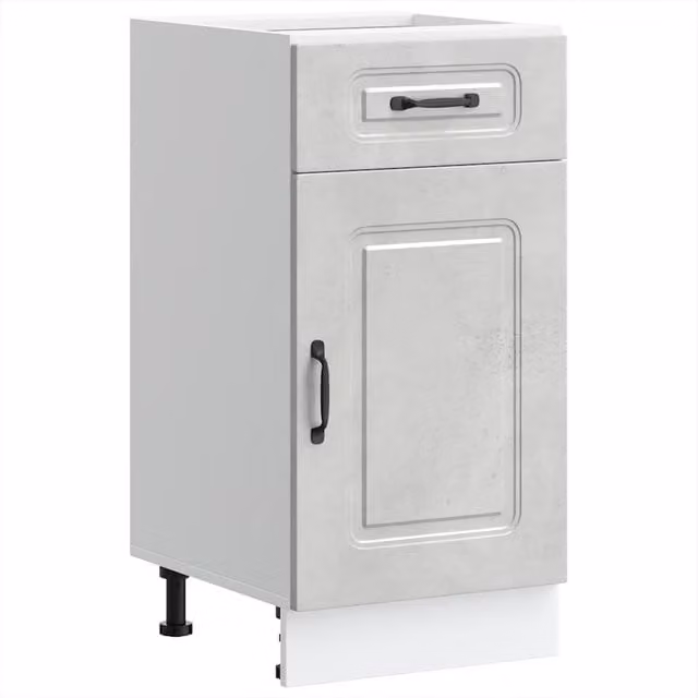Mobile da cucina moderno in legno composito grigio cemento L 40 cm x P 46 cm x H 81,5 cm