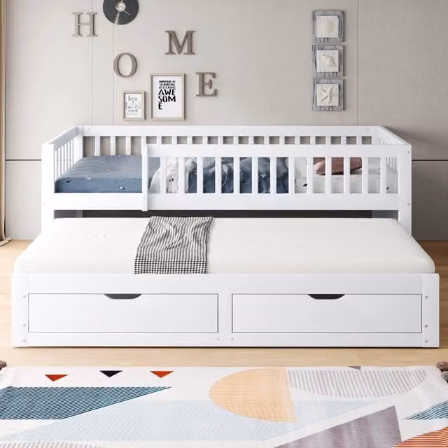 letto sofa in legno bianco 90 x 200 cm