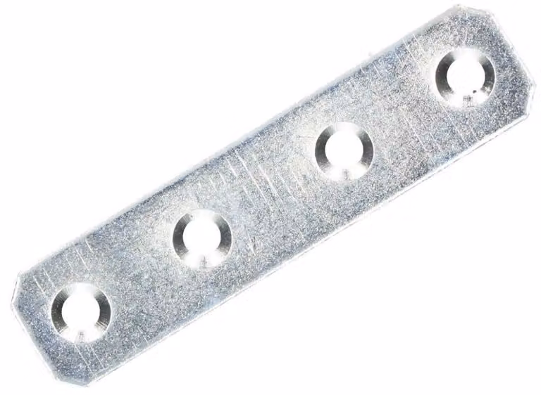 KOTARBAU: Piastre di collegamento per fori, connettori per legno, 70 x 16 mm, argento, zincati