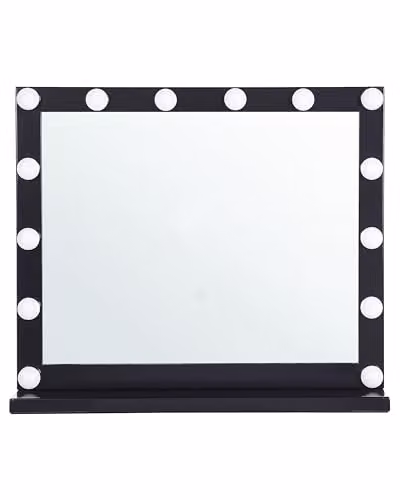 Beliani Specchio a LED nero 50 x 60 cm
