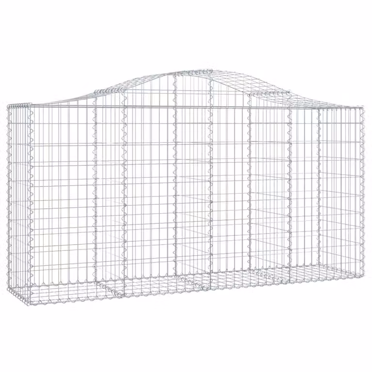 Cesto Gabbione ad Arco 200x50x100/120 cm Ferro Zincato