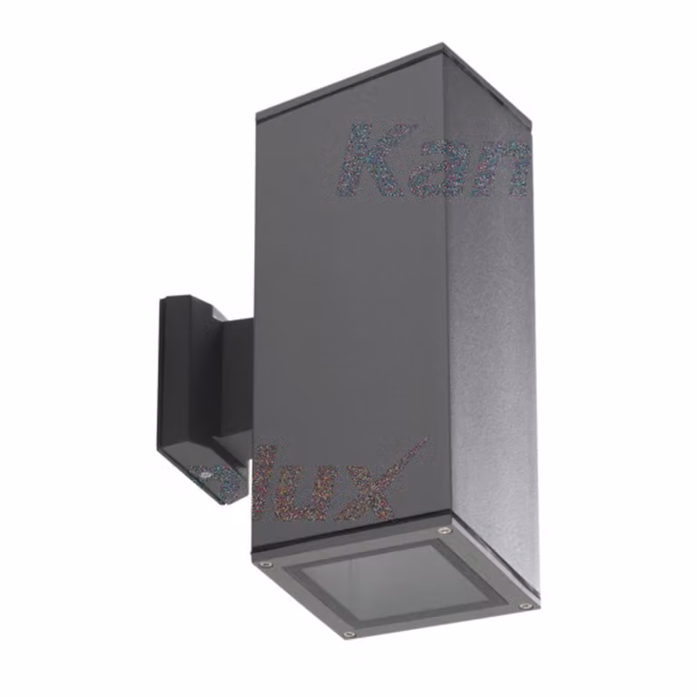 Kanlux LART lampada da parete per esterni, attacco E27, 2 luci, alluminio, antracite, IP54