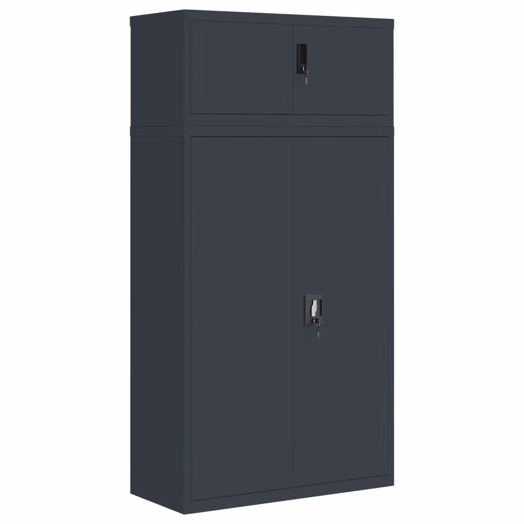 Armadio Classificatore vidaXL in Metallo Antracite con Ripiani Regolabili e Serratura L/P/H: 90 x 40 x 180 cm – 2