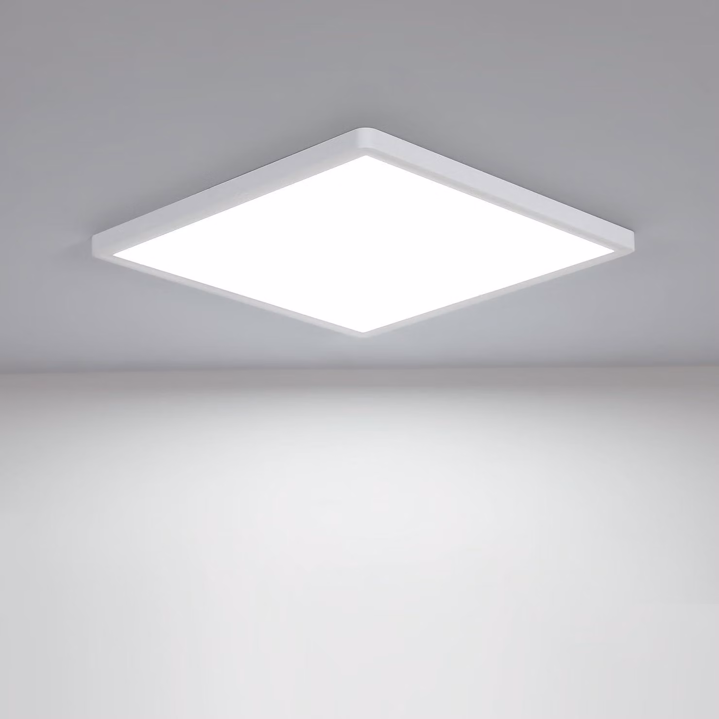 Lampada a soffitto LED Osairous, diametro 50 cm, 42W, design piatto e rotondo, grado di protezione IP44 (resistente all'acqua), temperatura di colore 6500K, luminosità 4800LM, luce bianca, ideale per soggiorno, camera da letto, bagno, cucina, corridoio. M