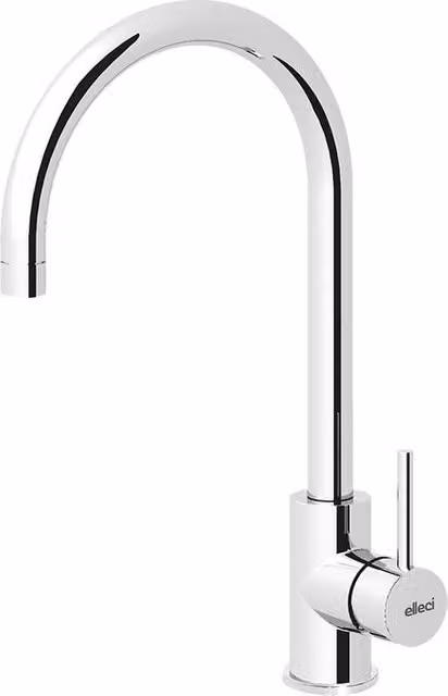 Miscelatore monocomando per lavello da cucina CLOUD ELLECI cromo lucido con canna girevole