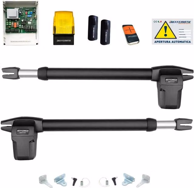 KIT AUTOMAZIONE DIEFFEMATIC BHR 230V CORSA 600 MM AUTOMATISMO CANCELLI CANCELLO