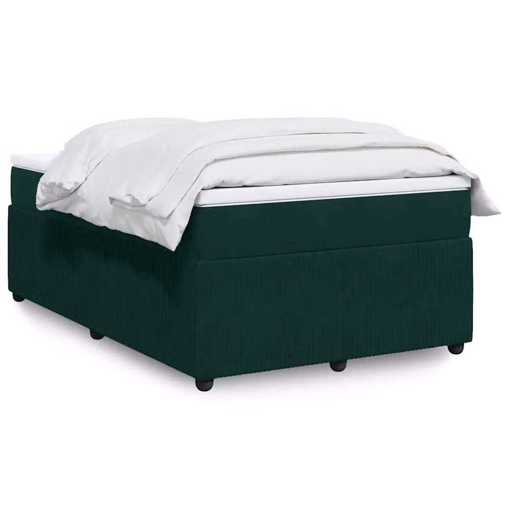 Giroletto a Molle con Materasso vidaXL in Velluto Verde e Bianco, L/P/H: 120 x 190 cm – 1