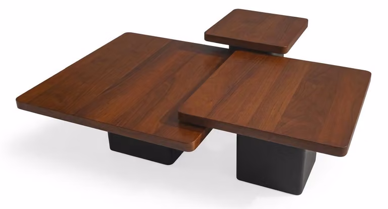 3 tavolini da salotto moderni in un raffinato set dal design elegante