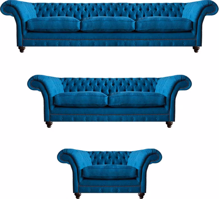 Sitz Möbel Set 3tlg Sofagarnitur Polstermöbel Einrichtung Chesterfield