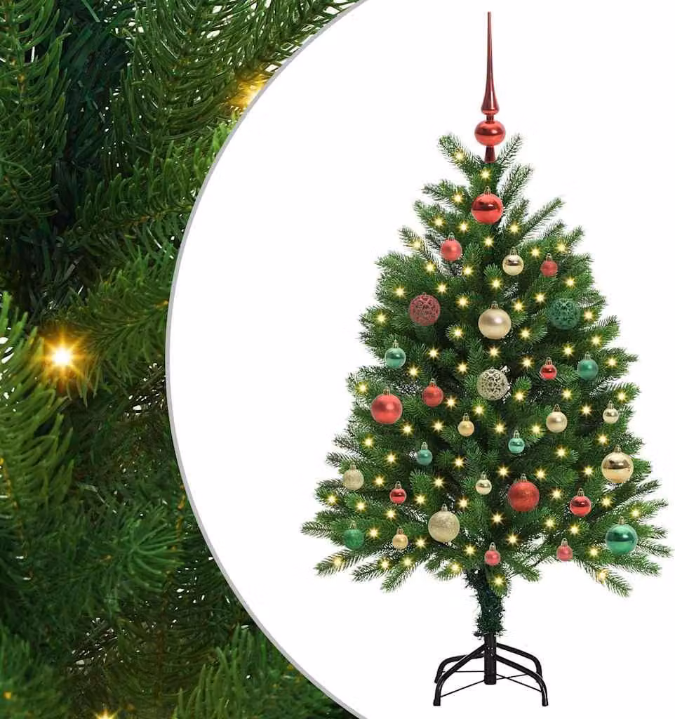Albero di Natale con 150 LED con supporto Verde 120 cm PE