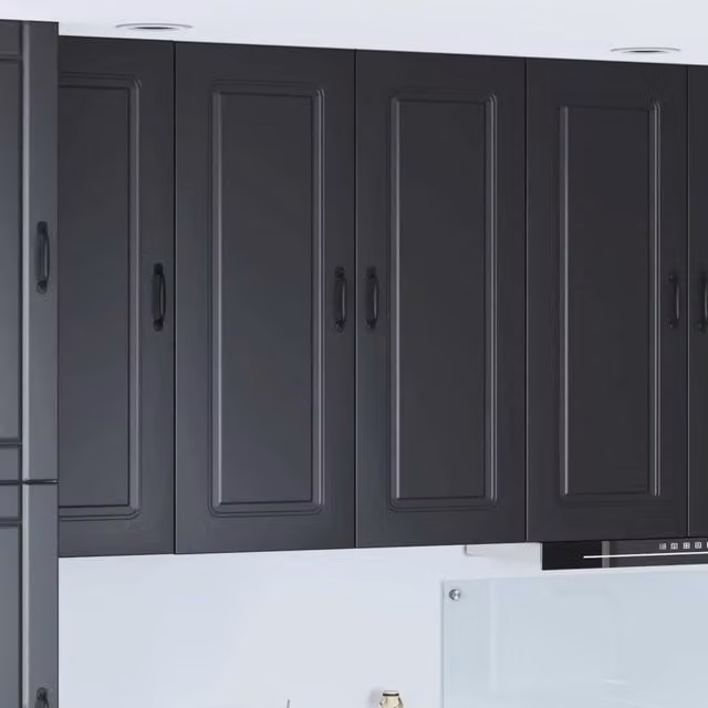 Pensile da cucina moderno vidaXL nero con ante a battente e ripiani interni L: 80 cm, P: 31 cm, H: 100 cm