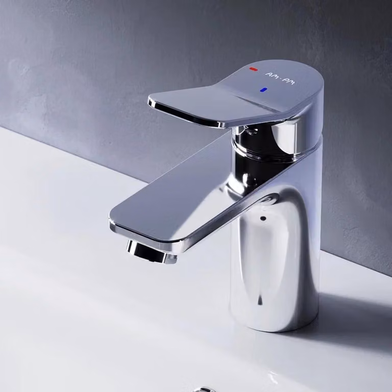 AM.PM Rubinetto da bagno Miscelatore cromato per lavabo Rubinetto da bagno Cold Start Rubinetto miscelatore Miscelatore per lavabo Miscelatore monocomando Bagno