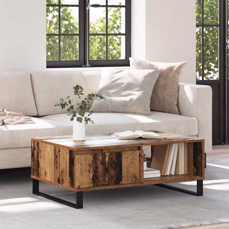 Maison Exclusive - Tavolino in legno antico 90 x 60 x 35 cm Materiale ligneo