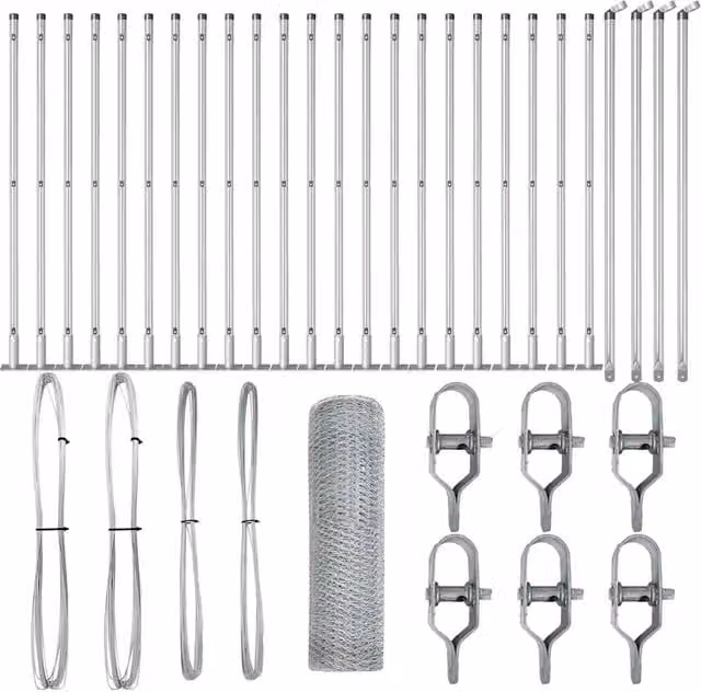 Palo per recinzione in acciaio color argento L: 40,0 cm, H: 23,0 cm, P: 3,2 cm