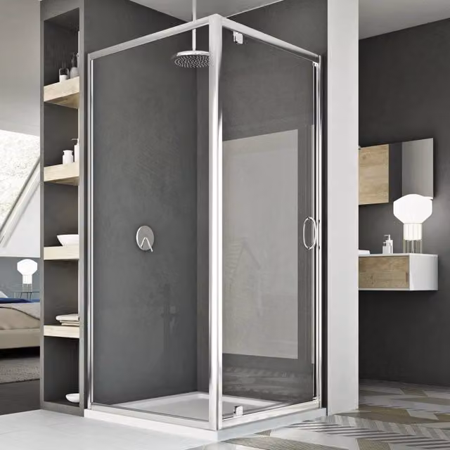 Box Doccia Angolare Idralite Sintesi Duo 1 Trasparente L 90 cm x P 90 cm x H 185 cm