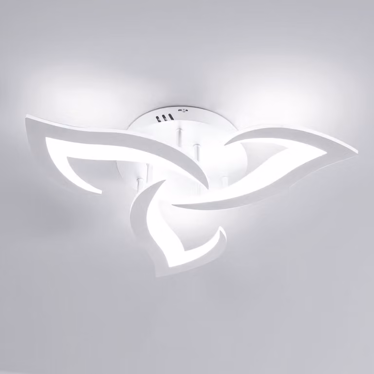 SENQIU Lampada da soffitto a LED, design moderno, 36W, luce bianca fredda 6500K – Argento, 36W, 6500K