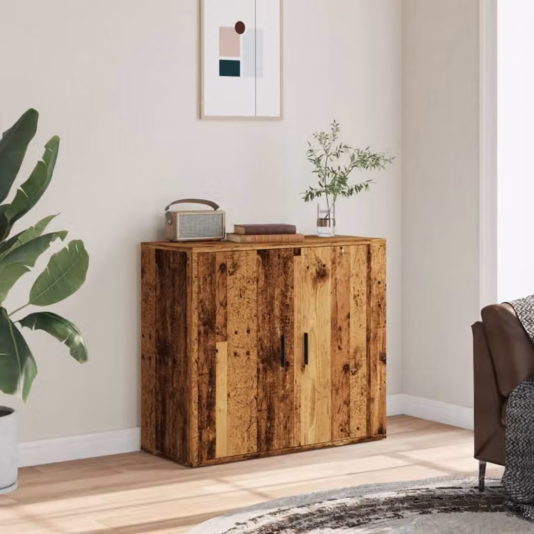 Credenza stile rustico vidaXL in legno vecchio marrone L: 80 cm, P: 33 cm, H: 70 cm