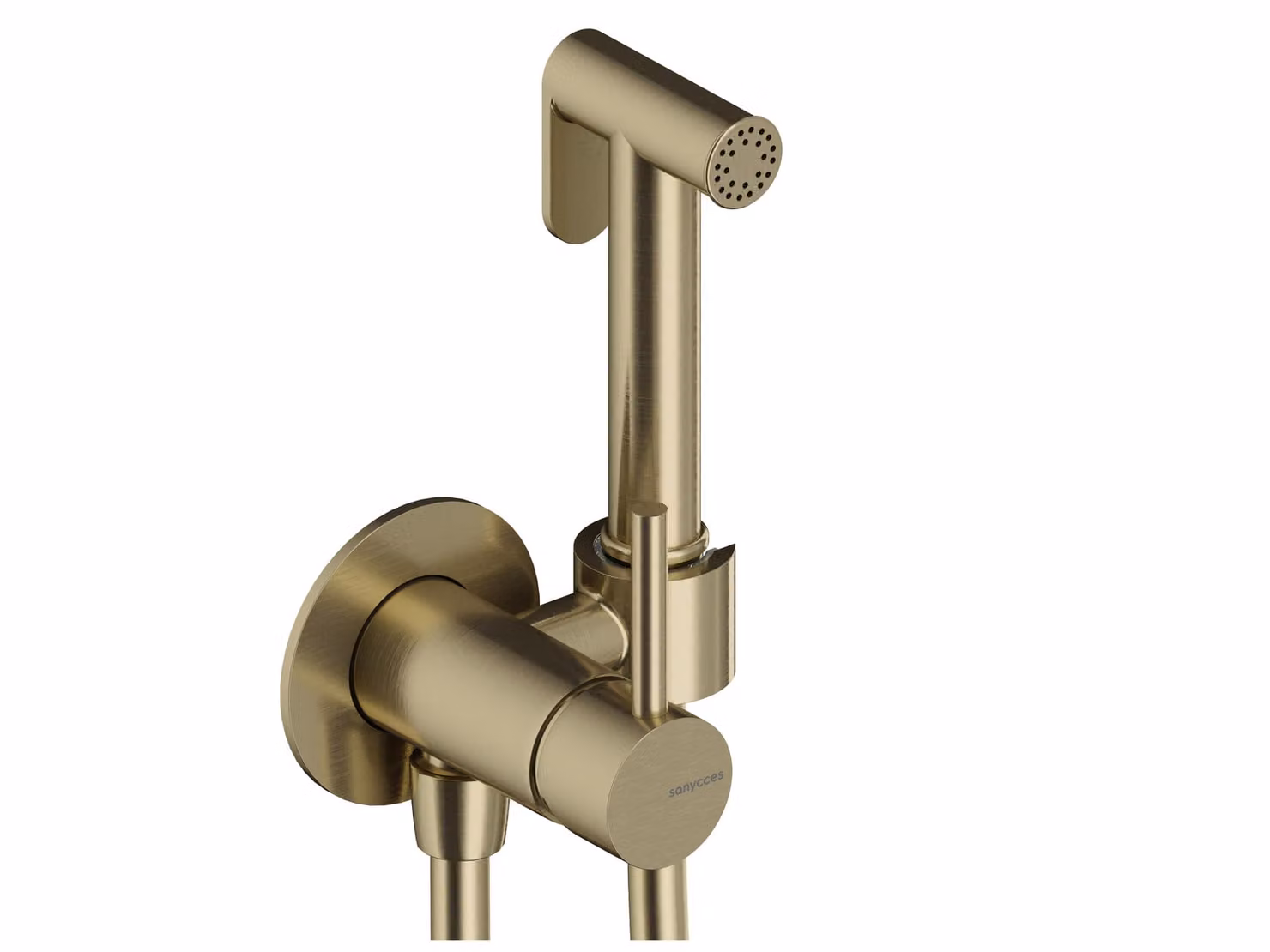 SANYCCES LOOP set doccia bidet con miscelatore, oro spazzolato