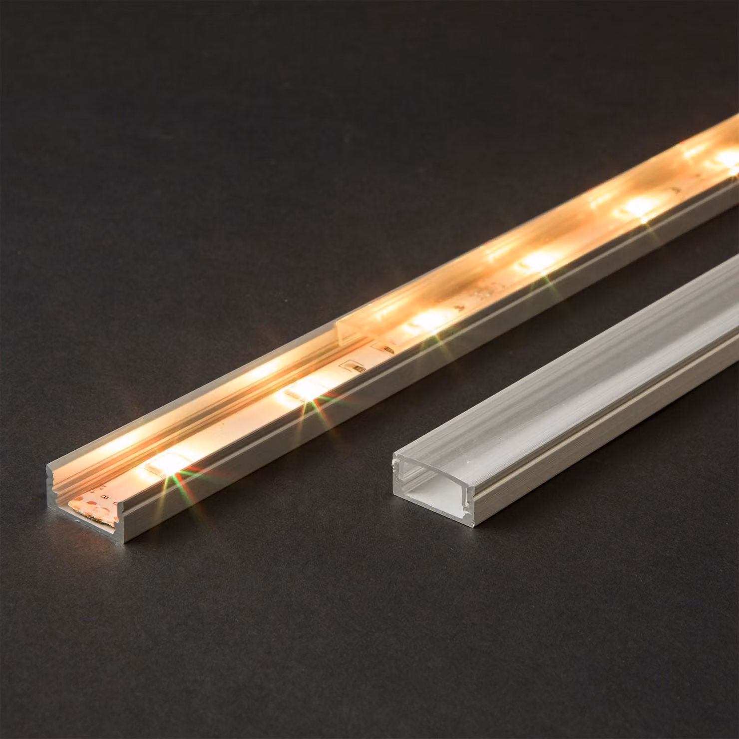 Copertura trasparente per profilo in alluminio LED 41010A1 - 1 metro - policarbonato [41010T1]