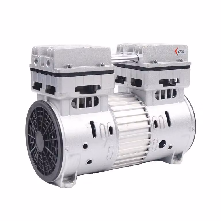 Compressore d'aria, potenza 750W, pressione 8 bar, funzionamento silenzioso, colore argento