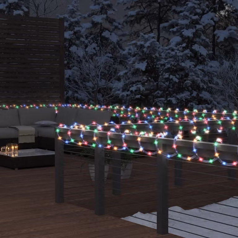 The Living Store Luce di corda 120 LED Multicolore 5 m PVC