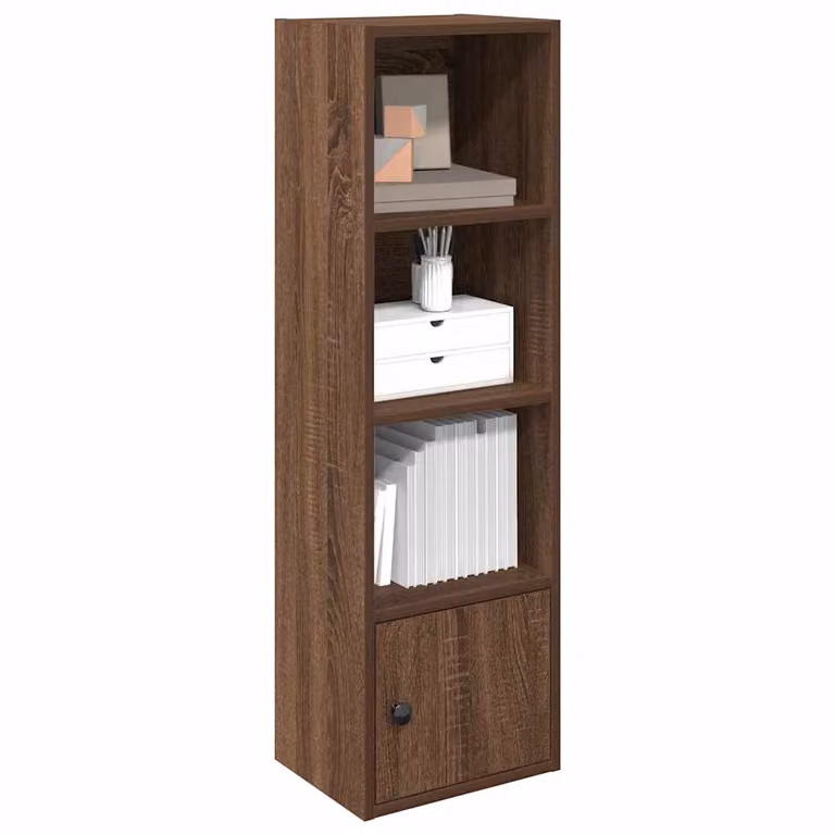 Libreria moderna vidaXL in legno multistrato e MDF, colore marrone, L: 31 cm, P: 24 cm, H: 102 cm