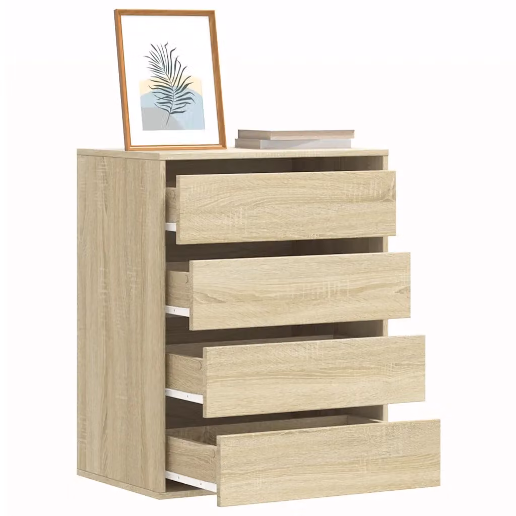 Cassettiera Angolare vidaXL in Legno Multistrato Rovere Sonoma, L 60 cm x P 41 cm x H 76 cm