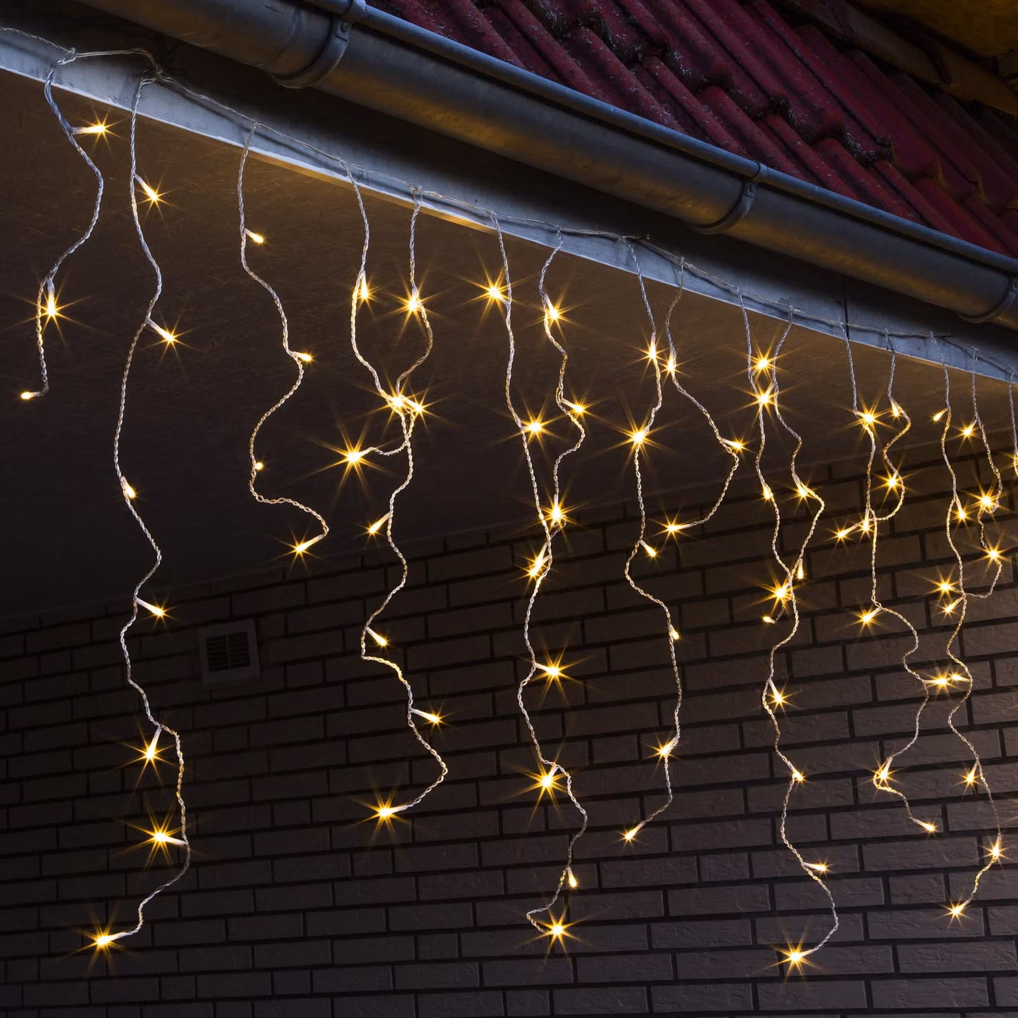 Tenda luminosa a LED "Eisregen", 200 LED, luce bianca calda