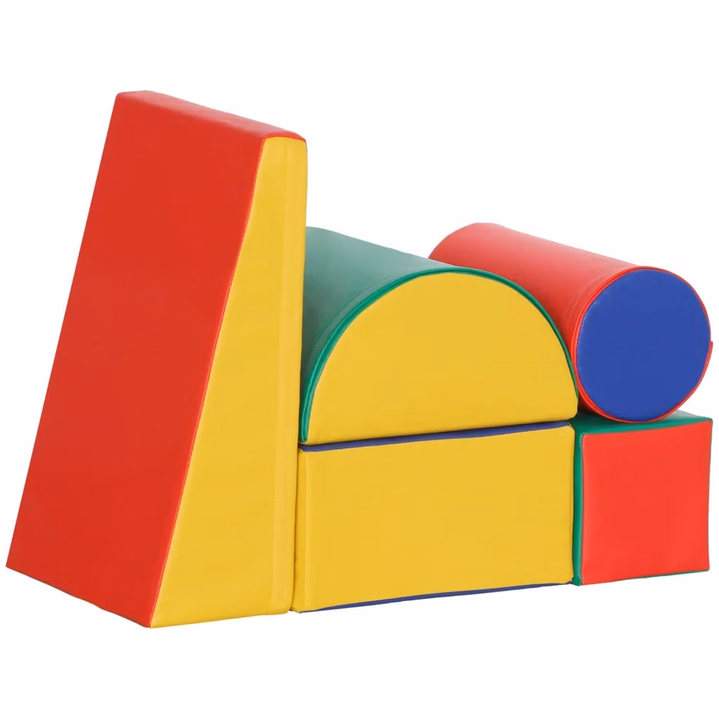Set di 5 Blocchi Morbidi Multicolore Minimal in Schiuma per Bambini 1-3 Anni L/P/H: 40,6 x 40,6 x 20,3 cm – 2