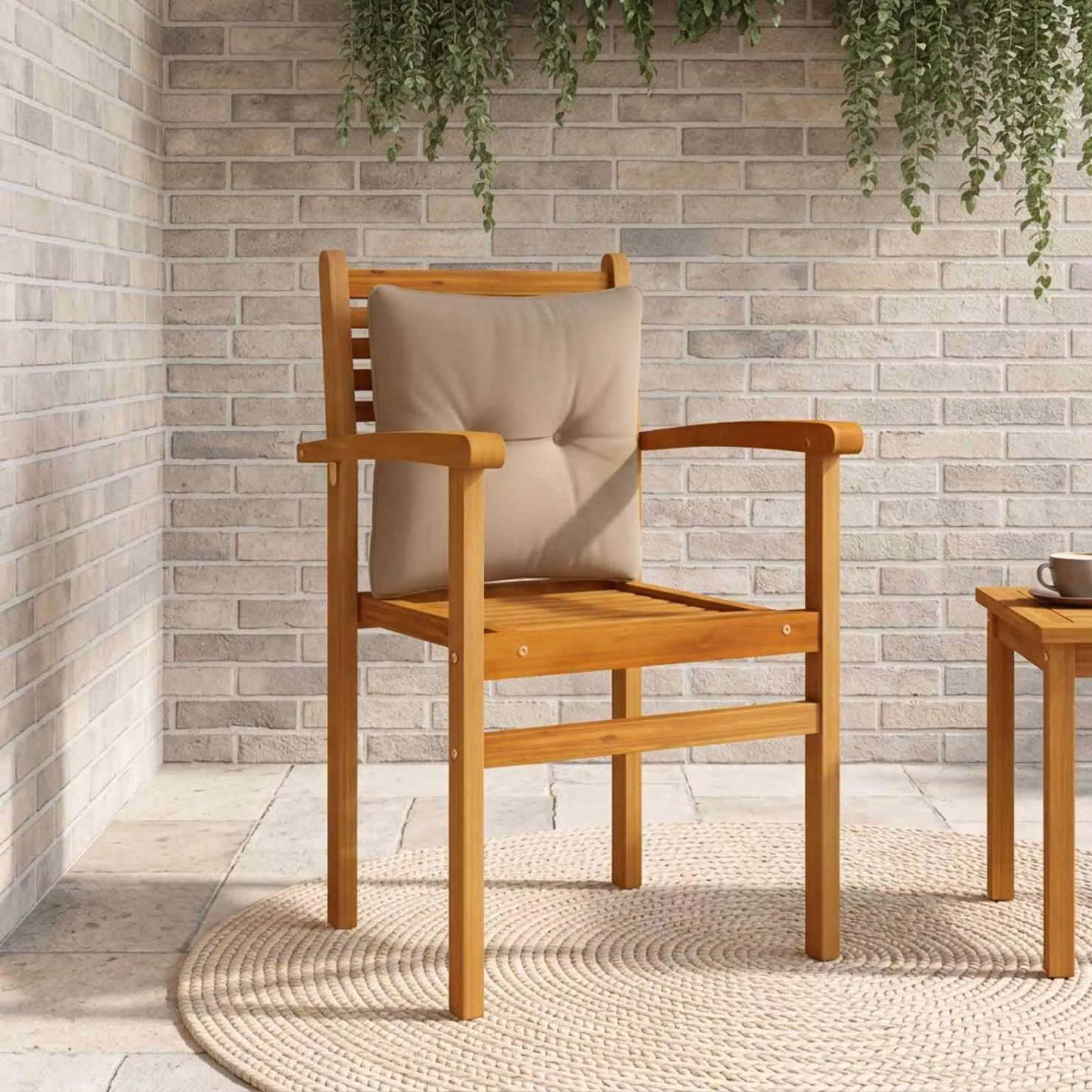 Cuscino per schienale vidaXL PUTTEN in poliestere, colore beige
