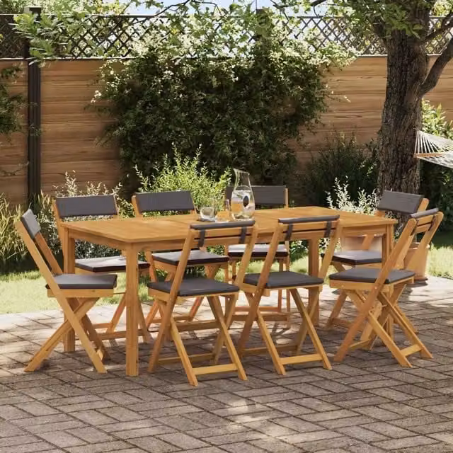 Sedie Bistro da Giardino 8 pz Grigio Scuro 3416290