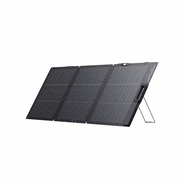 EF EcoFlow 160 W: pannello solare portatile leggero, design bifacciale, celle solari di tipo N, efficienza fino al 25%, supporto, cavo XT60 integrato