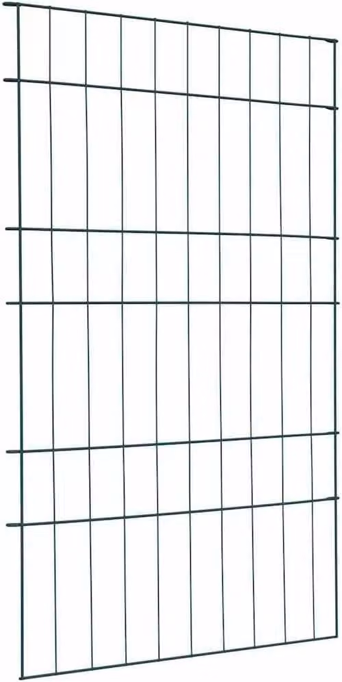 Set di 8 recinzioni per stagni, colore verde, acciaio, dimensioni 50 x 80 cm. Recinzione per esterni, ideale per terrazze, come elemento divisorio e di protezione, realizzata in metallo resistente