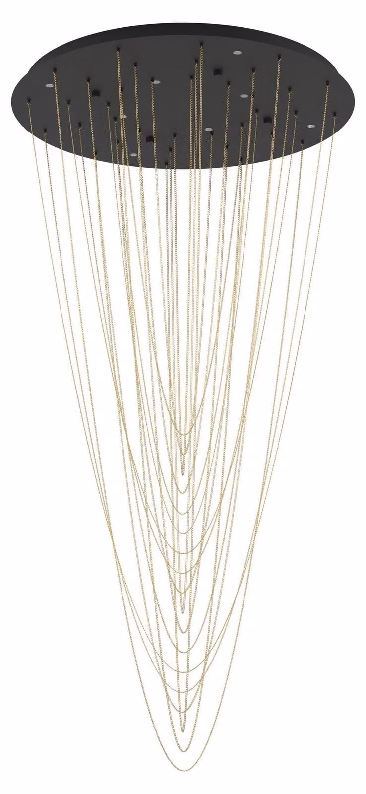 Lampada a sospensione LED EGLO Trepuco, elegante lampada a sospensione, lampada a sospensione in metallo nero e oro, lampada a sospensione bianco caldo, Ø 78 cm