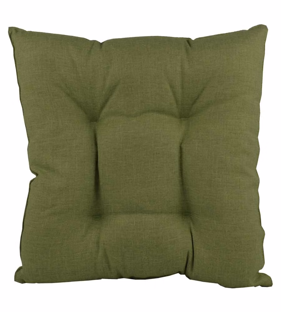 Morbiflex Coprisedia Bordato Verde Scuro Cuscino 40x40 cm in Cotone