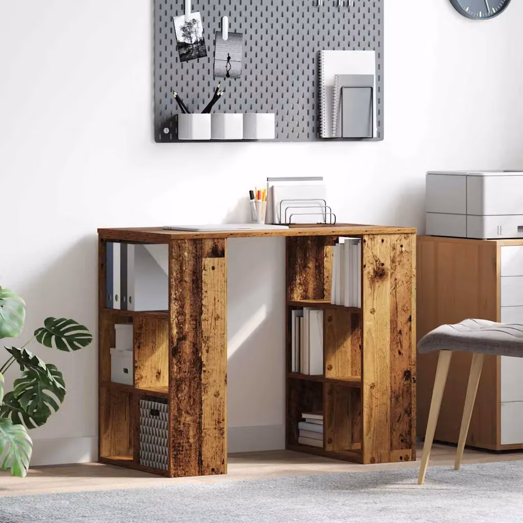 Scrivania da scrittura vidaXL in legno ingegnerizzato marrone, L 90 x P 50 x H 75 cm
