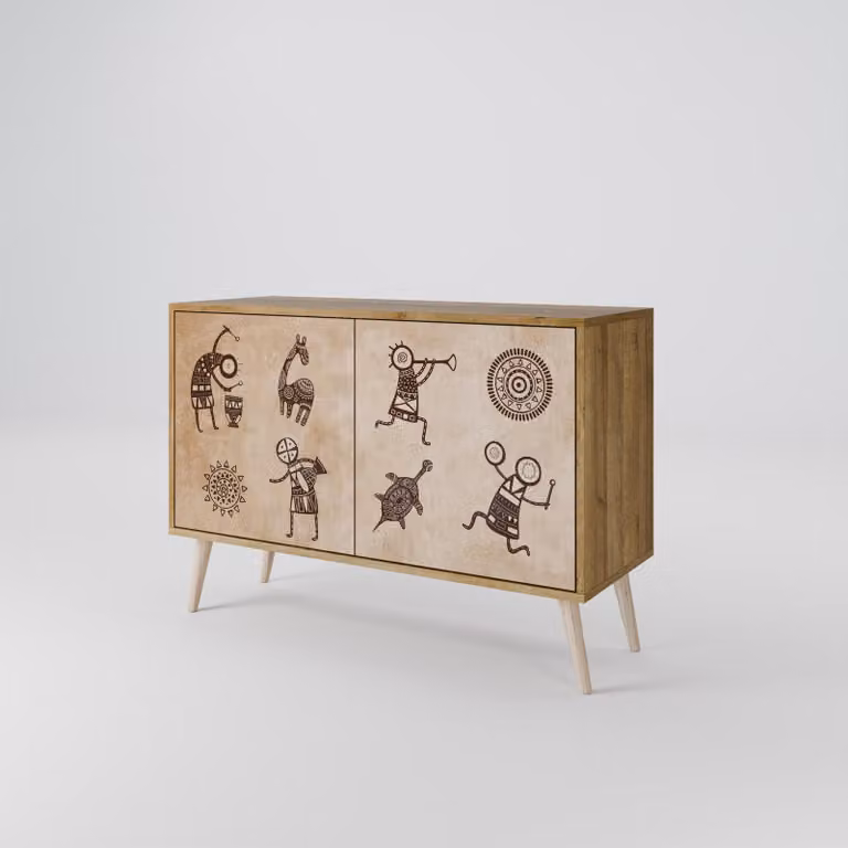 Cassettiera Spacerebels a 2 ante - credenza cassettiera - credenza alta - mobile guardaroba - soggiorno camera da letto - 57,5×111×42 (HxLxP)