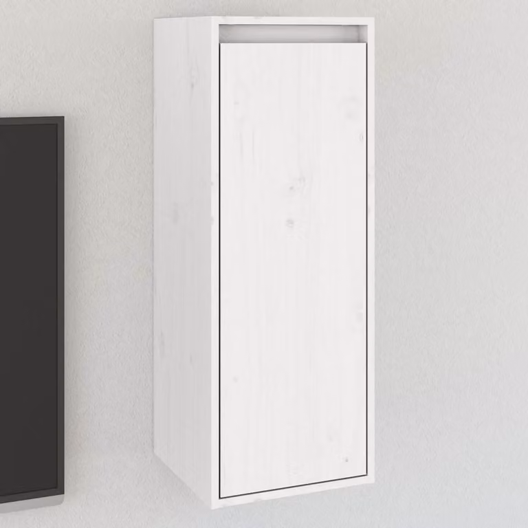 Pensile vidaXL in legno massello di pino bianco, L 30 cm x P 30 cm x H 80 cm
