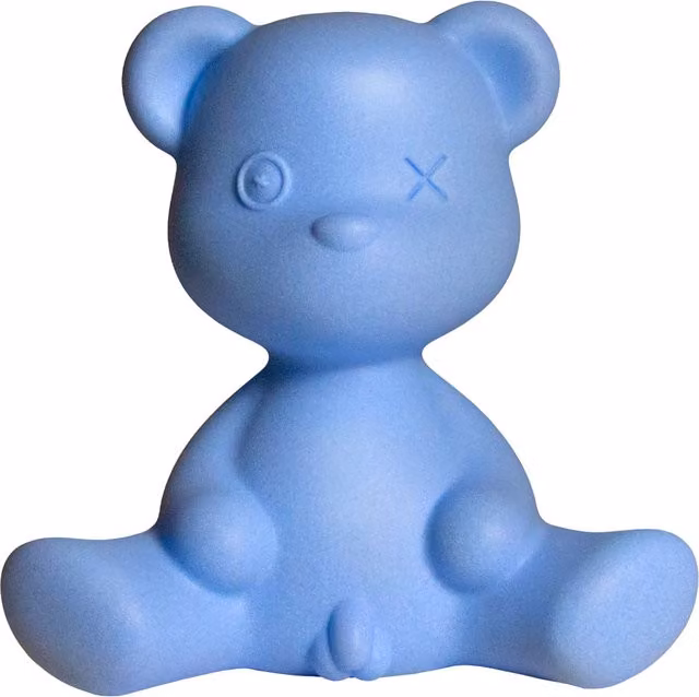 Qeeboo Teddy Boy Lampada da tavolo LED blu con luce bianco caldo