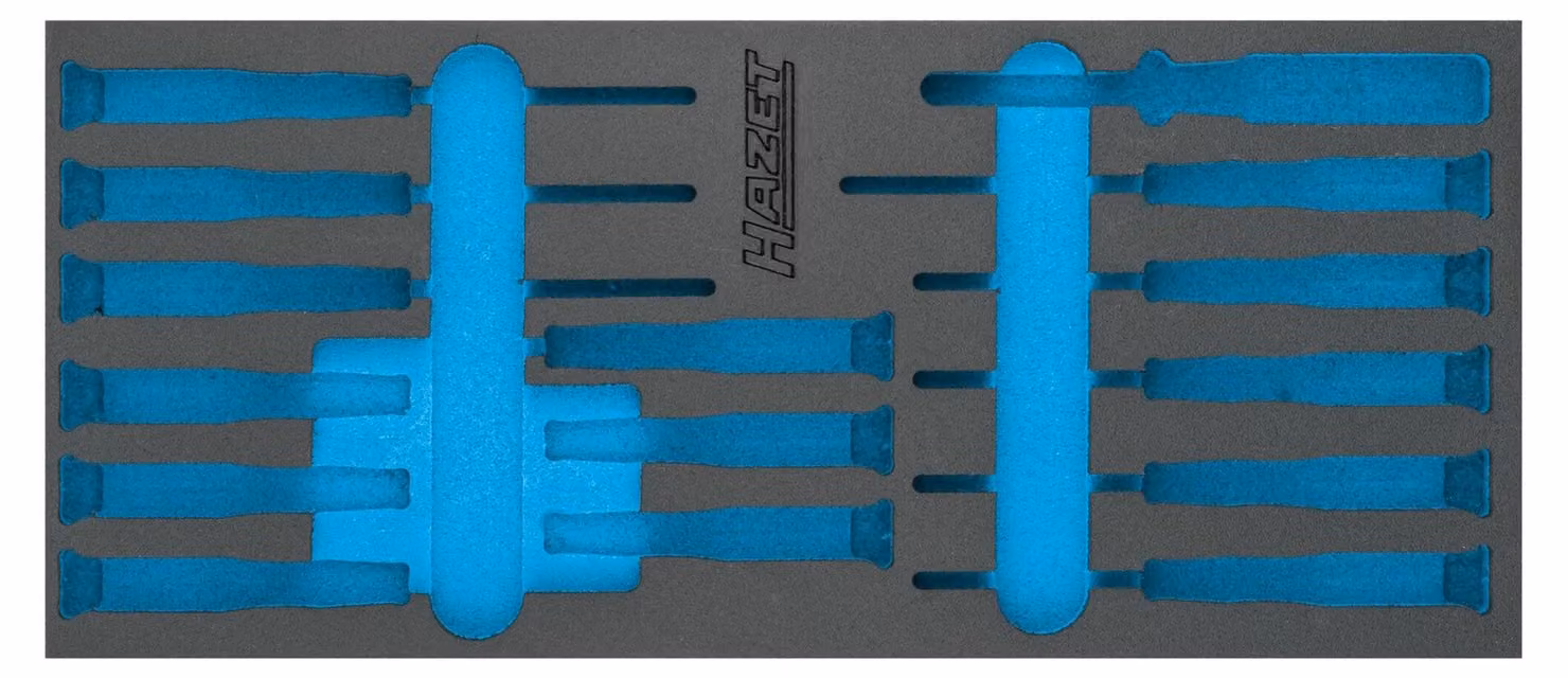 Inserto in schiuma HAZET, scatola di assortimento Inserto in schiuma morbida bicomponente