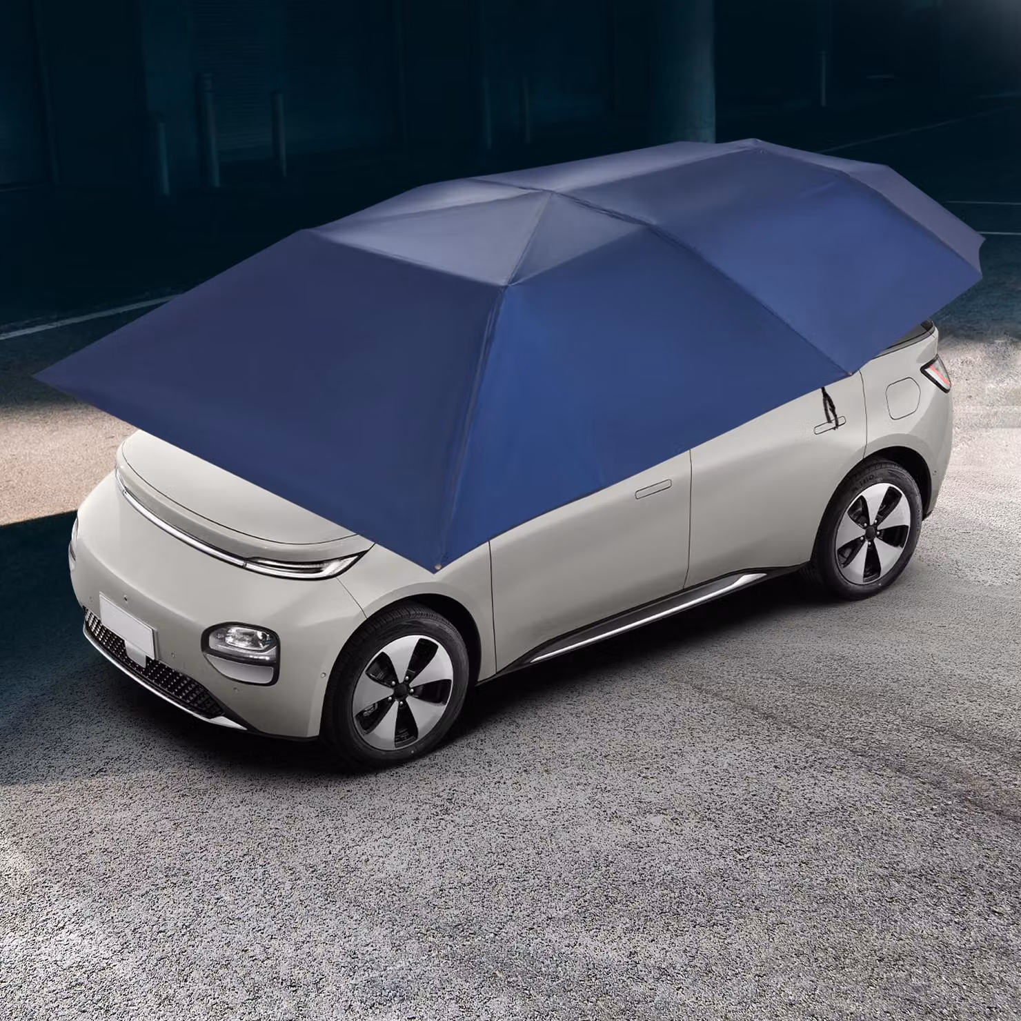 Tenda parasole per imbarcazioni, colore blu marino, lunghezza 4,6 metri, impermeabile e resistente ai raggi UV