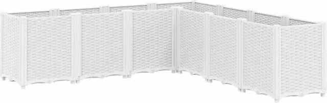Fioriera | Cassetta per fiori | Vaso da Giardino Bianca 160x160x53 cm in PP