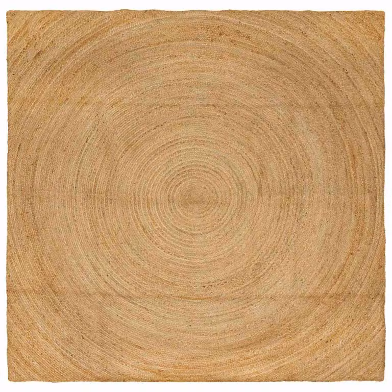Tappeto quadrato in juta vidaXL per soggiorno, colore marrone/beige, L 240 x P 240 cm