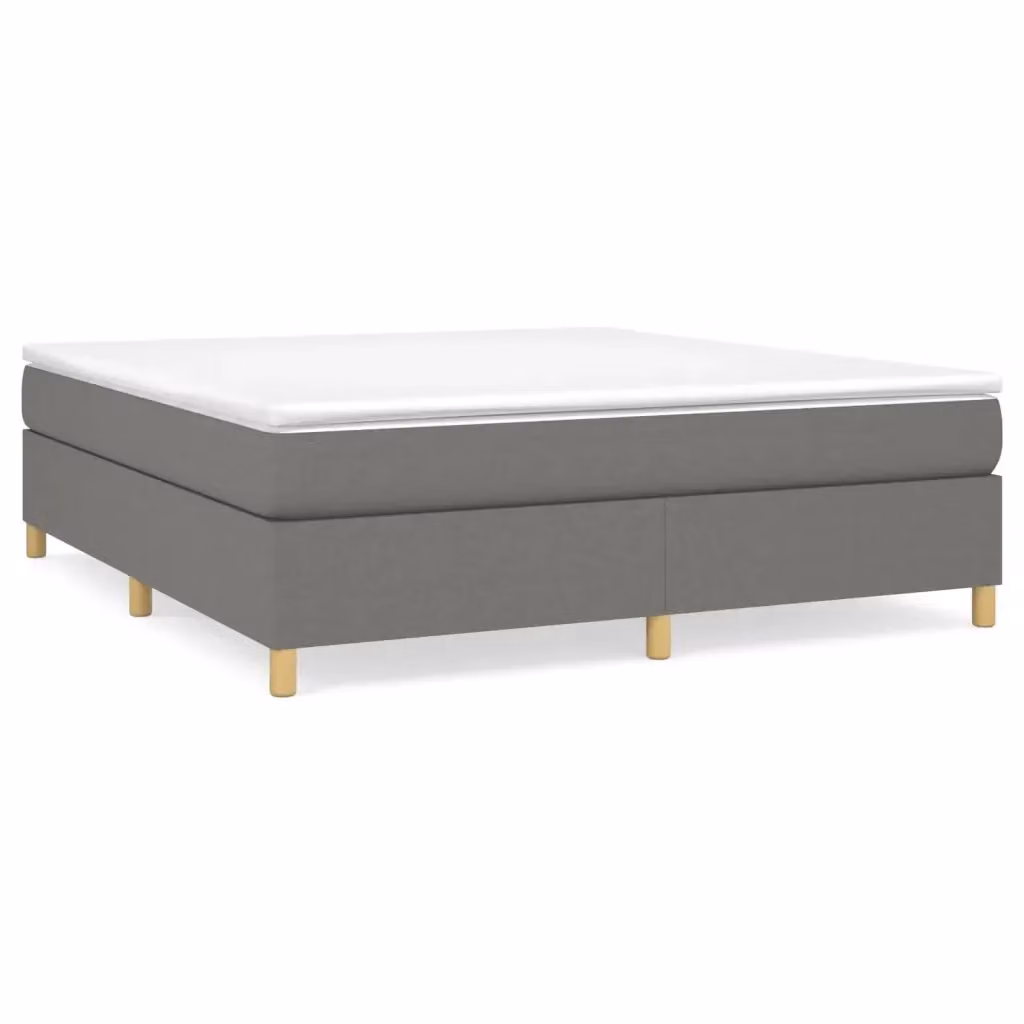 Letto Ibrido con Materasso e Struttura Imbottita vidaXL, Grigio e Bianco, L/P/H: 160 x 200 x 35 cm – 2