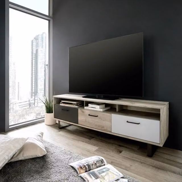 Mobile porta Tv 3 ante a ribalta Orlando5 colore rovere