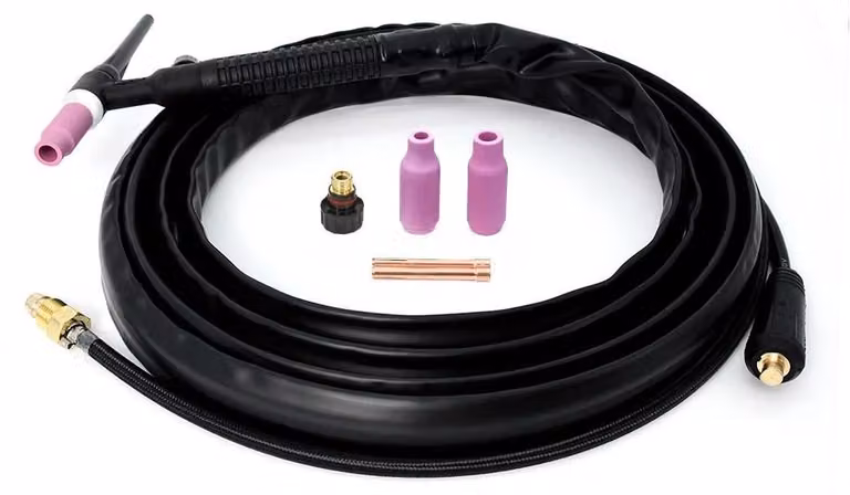 Torcia per saldatura TIG - WP17V - Cavo da 4 m - Ciclo di lavoro del 35% - Per saldatura TIG